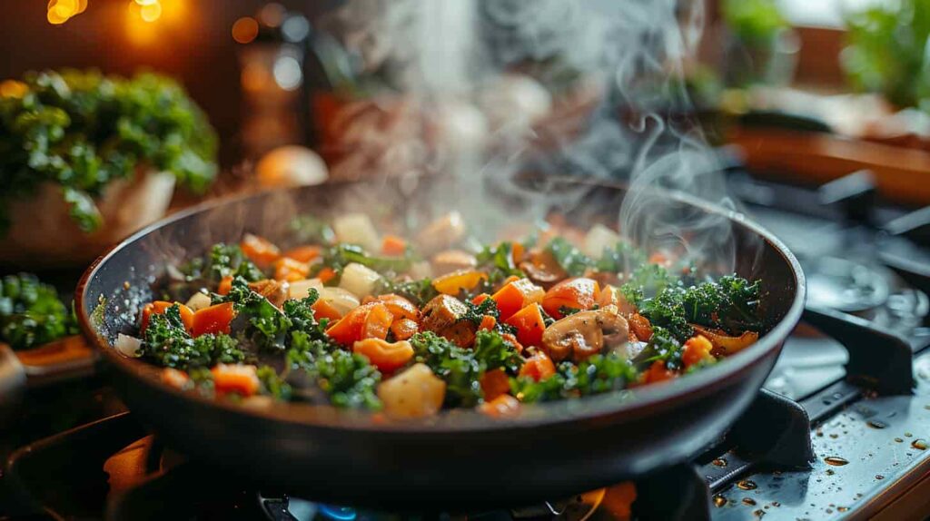 Kale and Mushroom Soup 