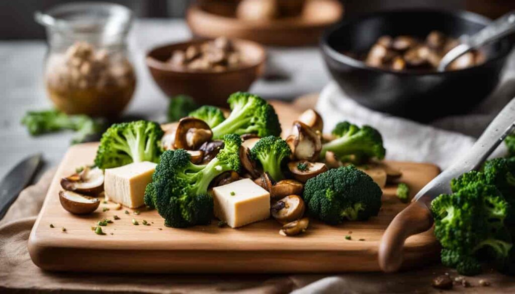 broccoli mushroom tofu stir fry