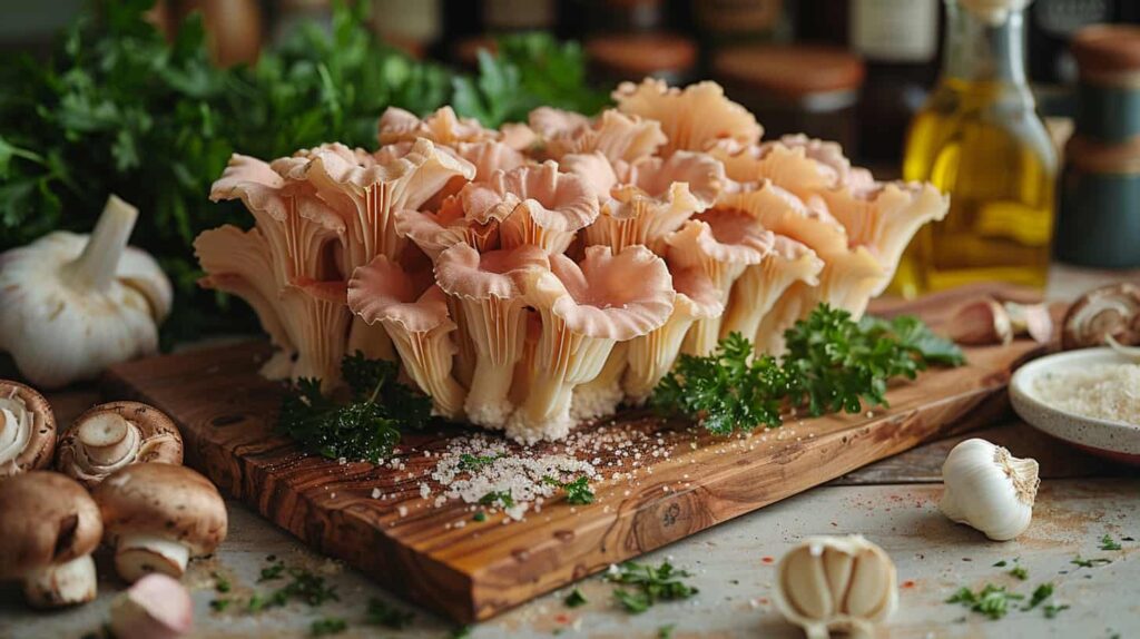 Ingredients Needed for Pink Oyster Mushroom Pasta