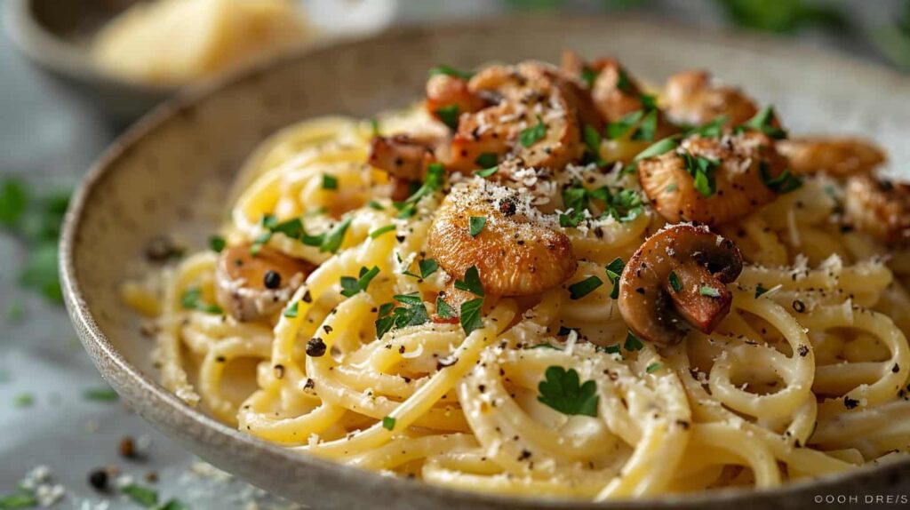 Lion's Mane Mushroom Pasta