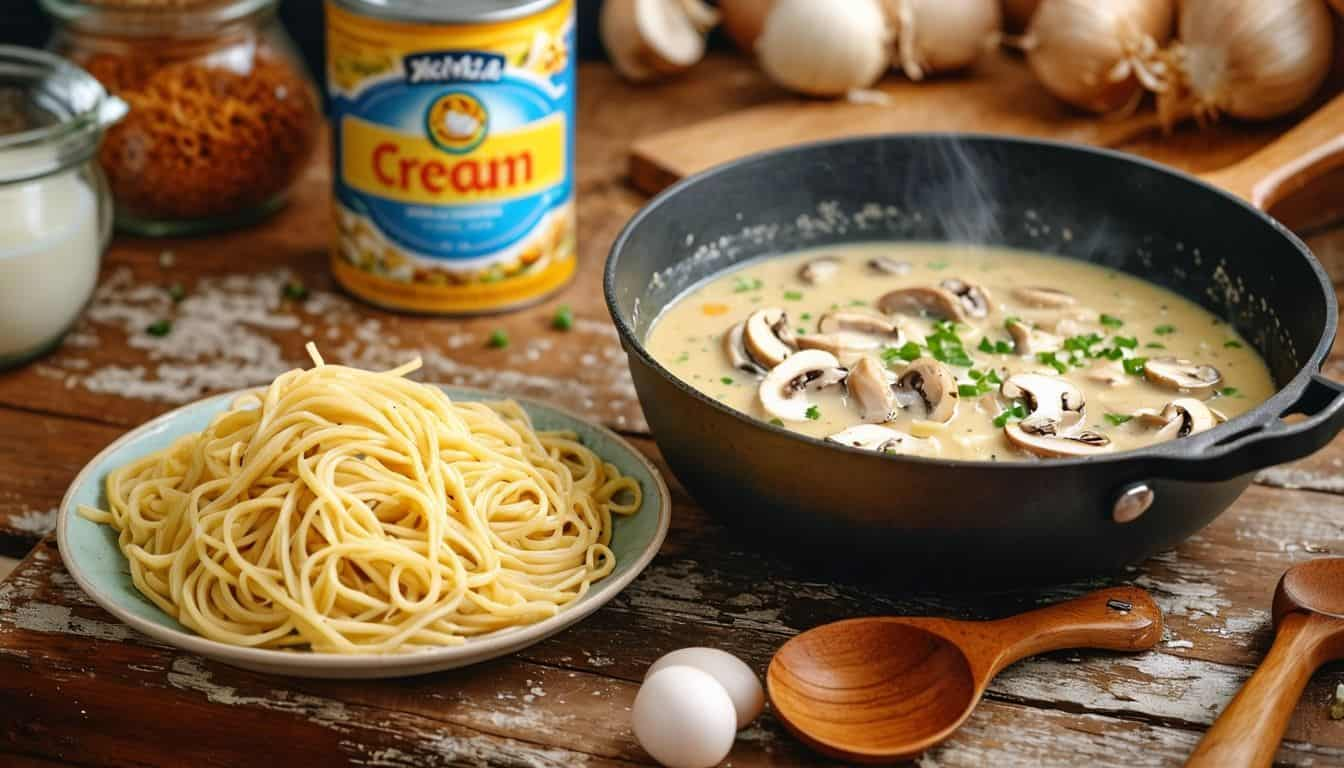 Egg Noodles Mushroom Soup Recipe